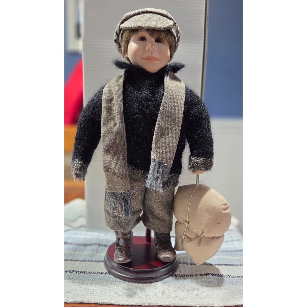 Lenox Stefan The Ellis Island Doll Collection Fine Porcelain Immigrant Boy Stand
